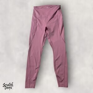 Athlio Women's Pink Yoga Leggings Size Large Athleticwear Comfort Fit Gym W08